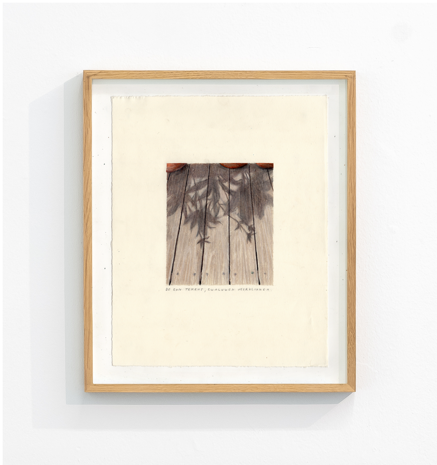 De zon schijnt, zwaluwen weerklinken, 2022, 24 x 30 cm