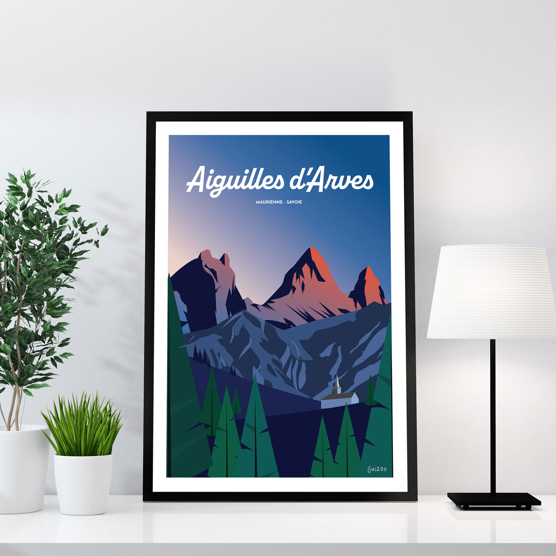 Guizoo Guizoo illustrations - Affiche Aiguilles d'Arves