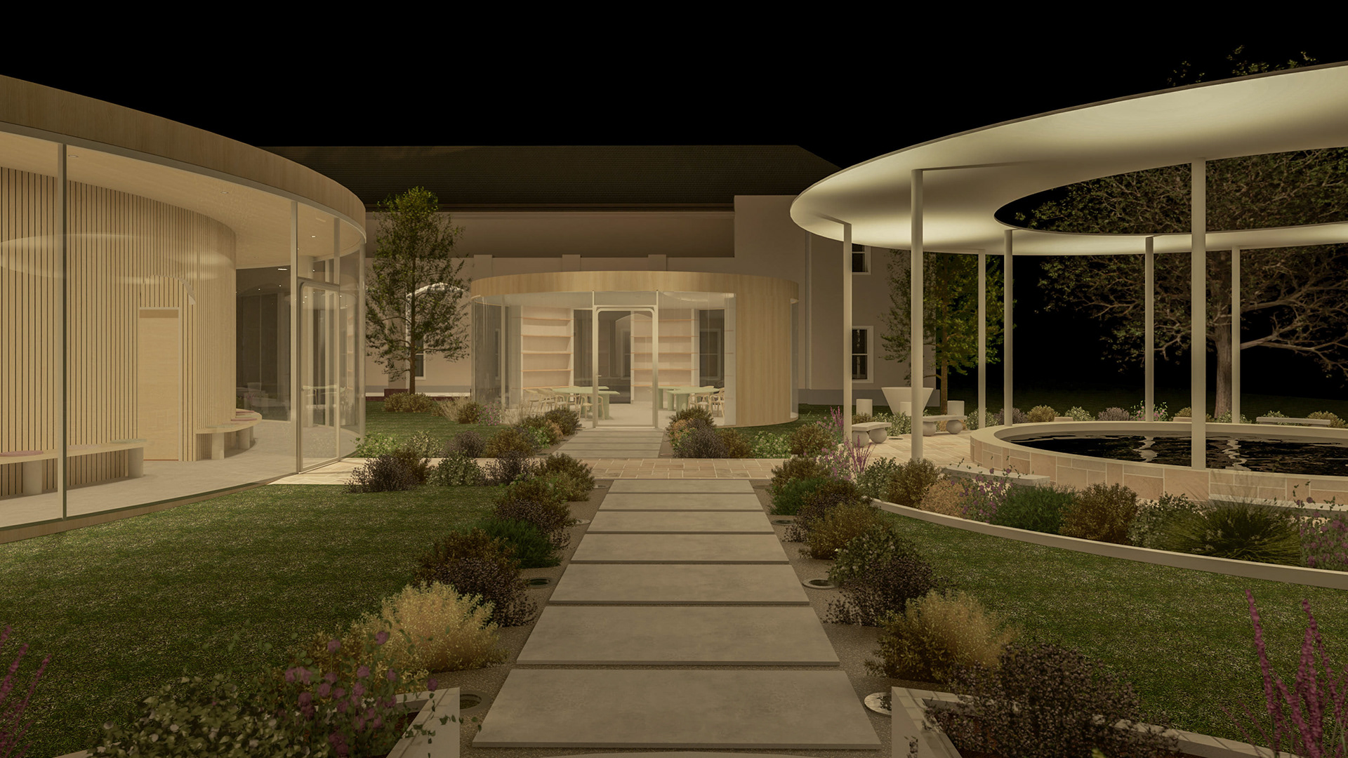 Outdoor activity area (night time)