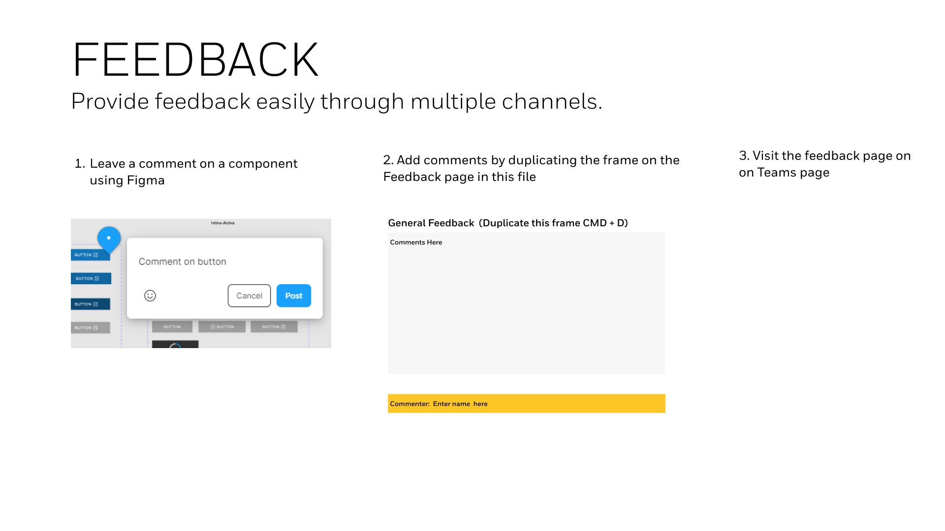 Feedback channels within Figma supported continuous system improvement.