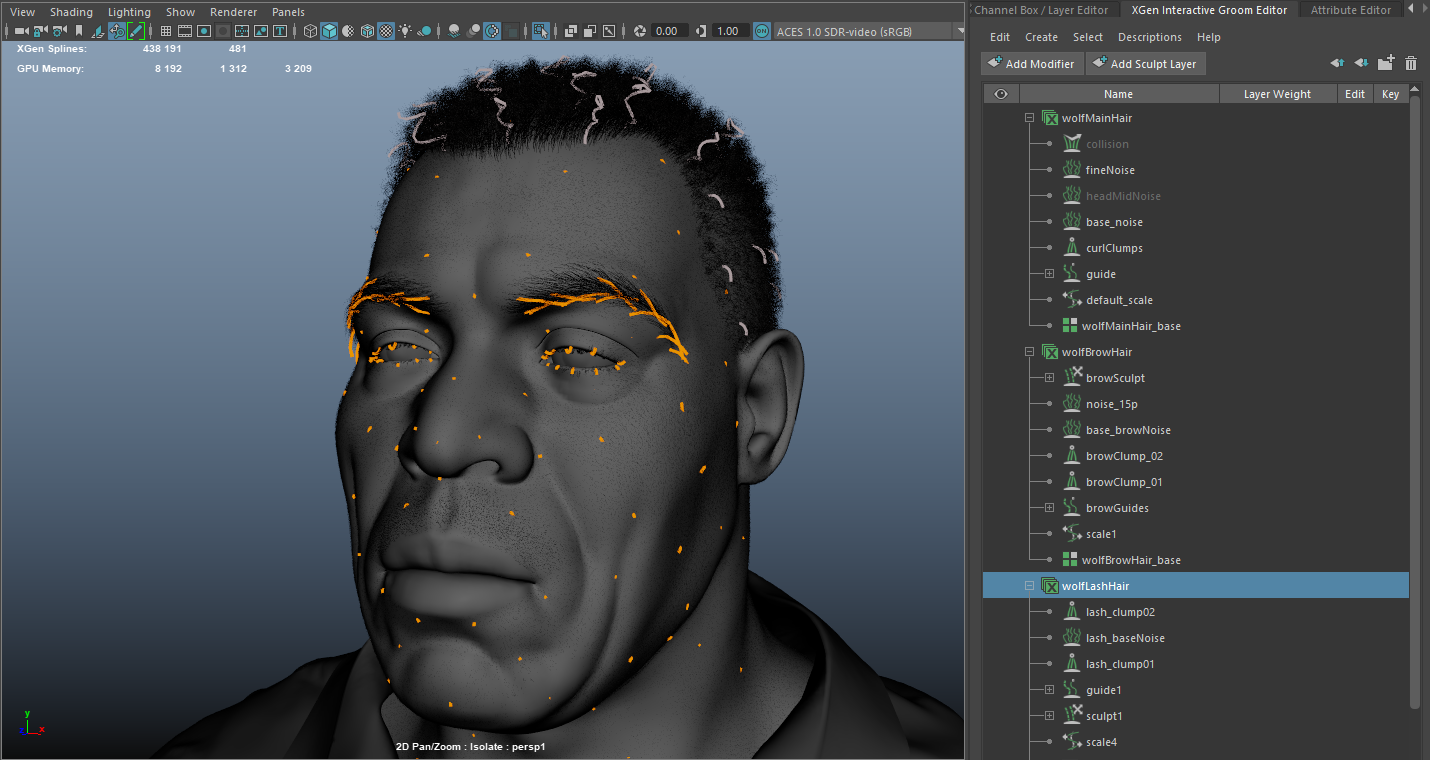X-gen interactive grooming layers and guides