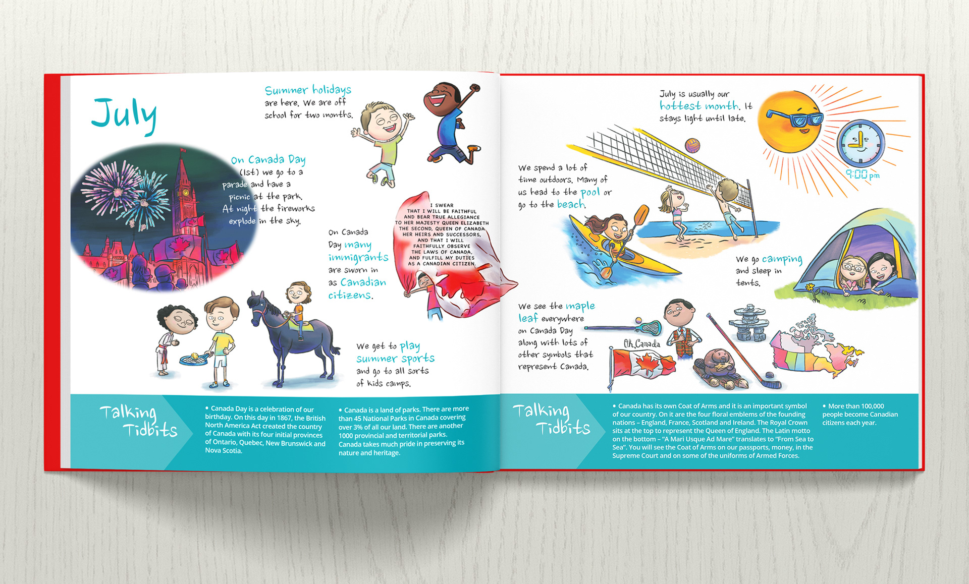 Our Canada: A Year with Canuck Kids | Book | Derek R Douglas | Illustration