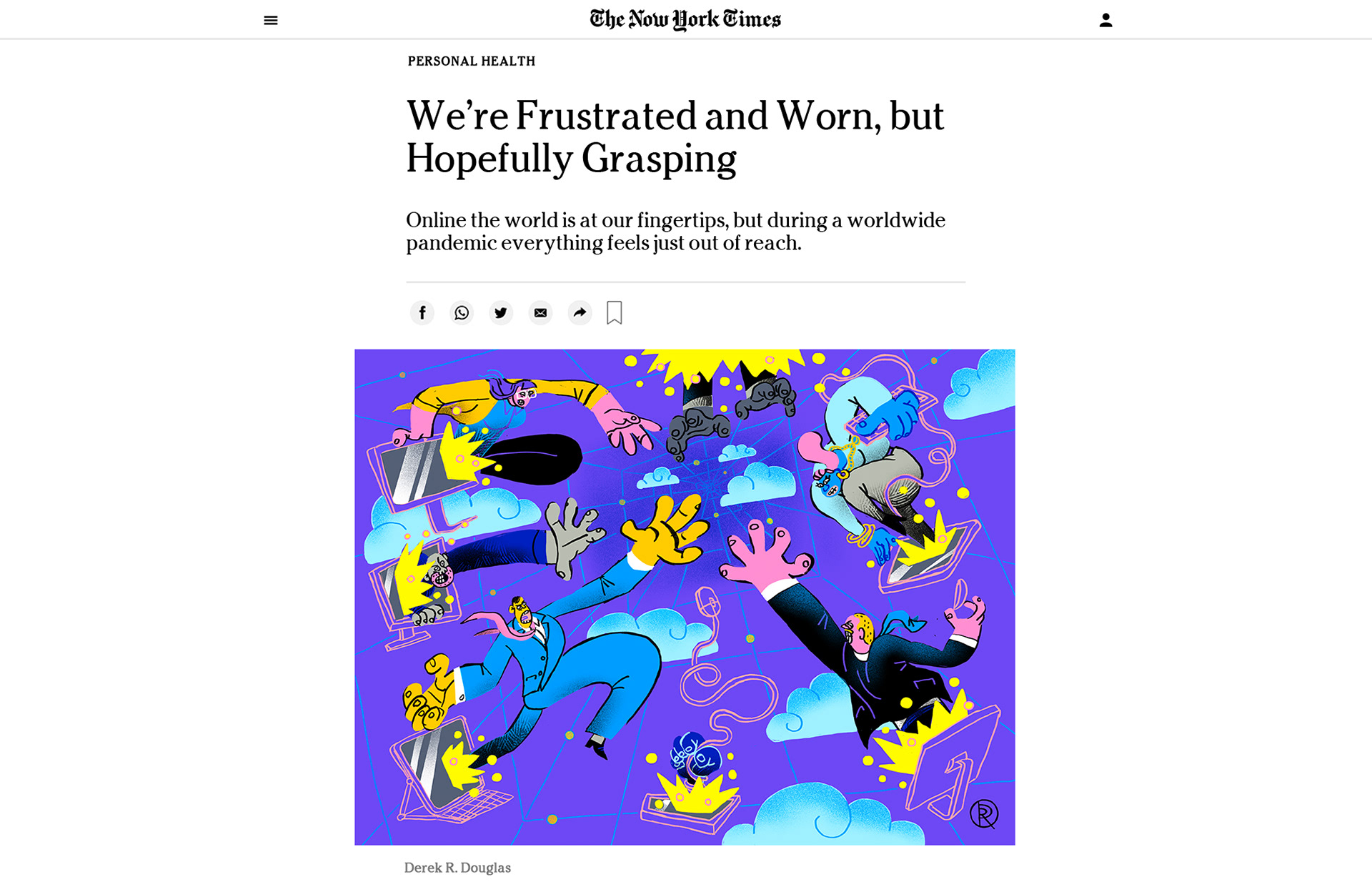 Grasping | Illustration | Derek R Douglas Illustration & Design