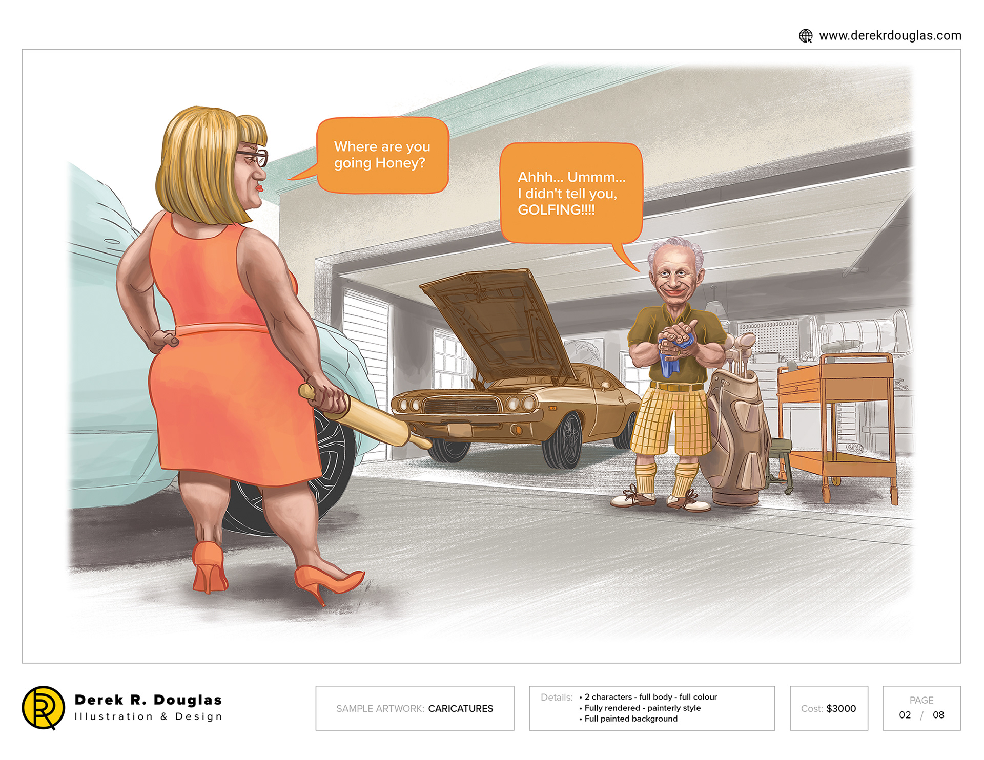 Caricature examples | Derek R Douglas Illustration