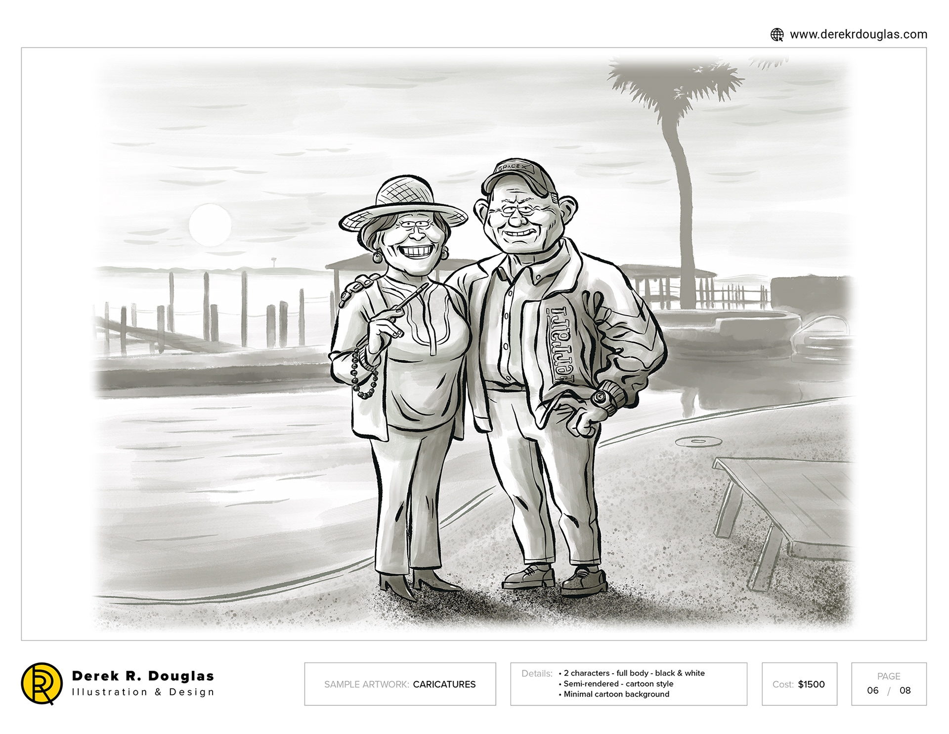 Caricature examples | Derek R Douglas Illustration