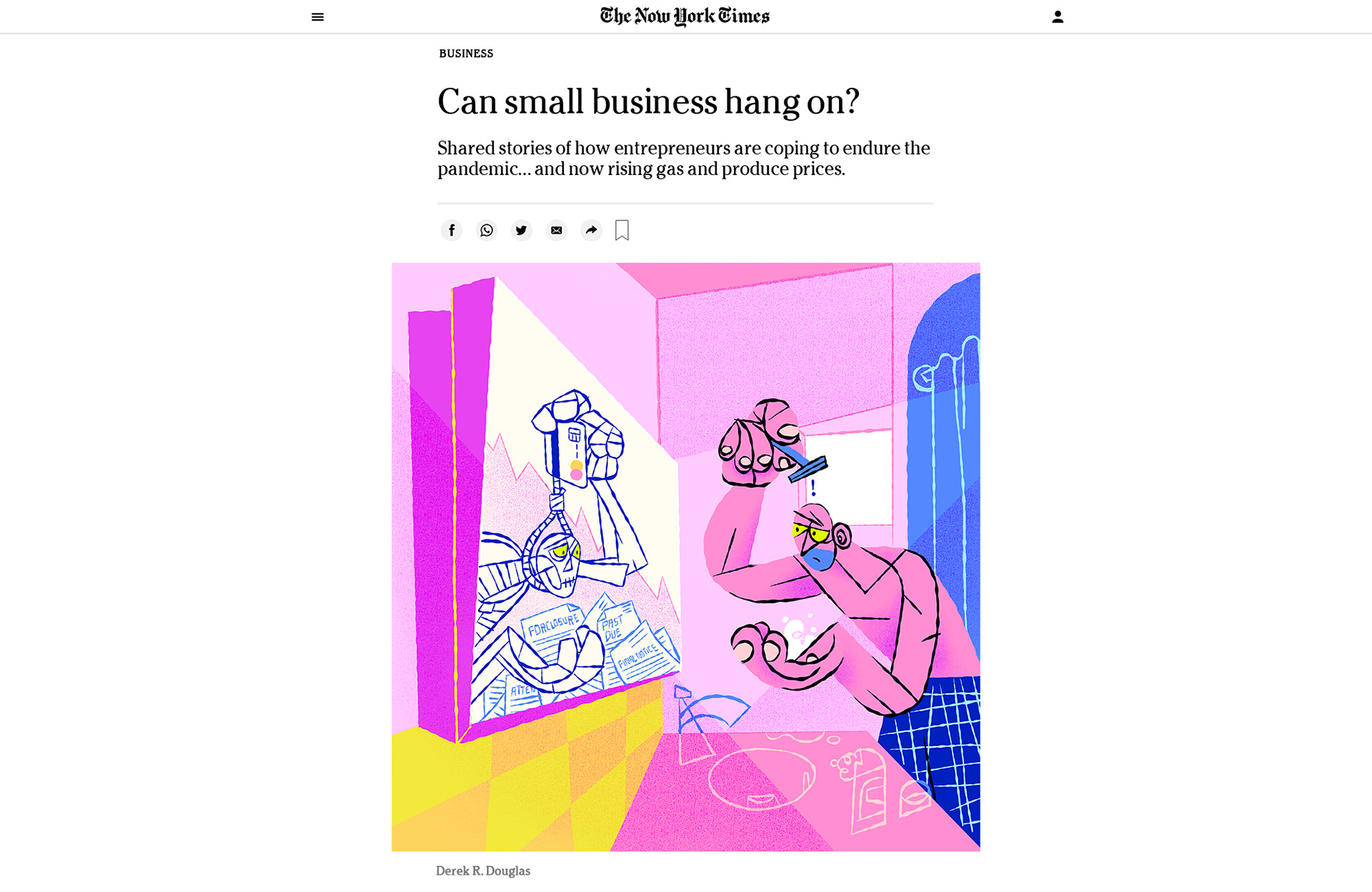 editorial illustration shown Artistic portrayal of a figure standing in front of the mirror while at a mental crossroads, embodying the decision-making pressures inherent in entrepreneurial journeys
