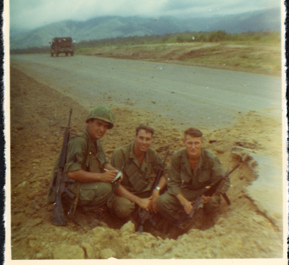 Conte, me & Tim after blowing a anti-tank mine in place 