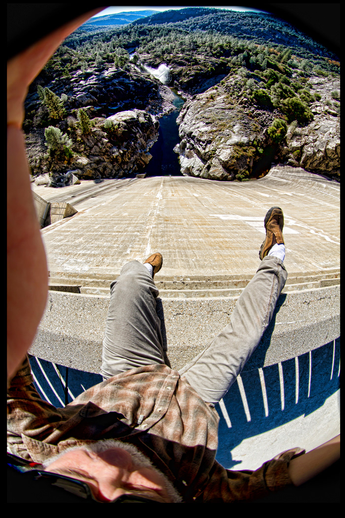 Hetch Hetchy Dam 430 feet - my first selfie 2011