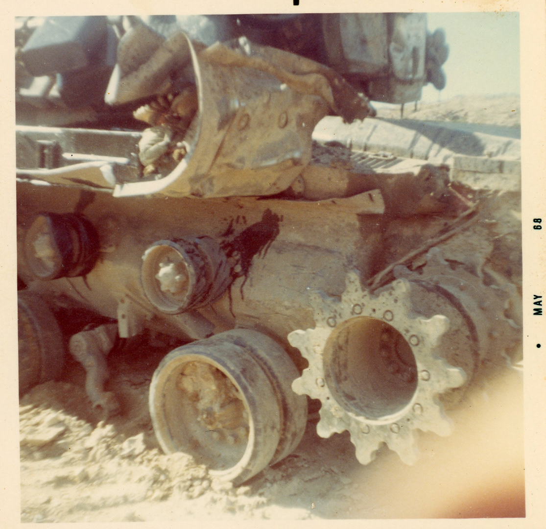 Tank hit a small mine