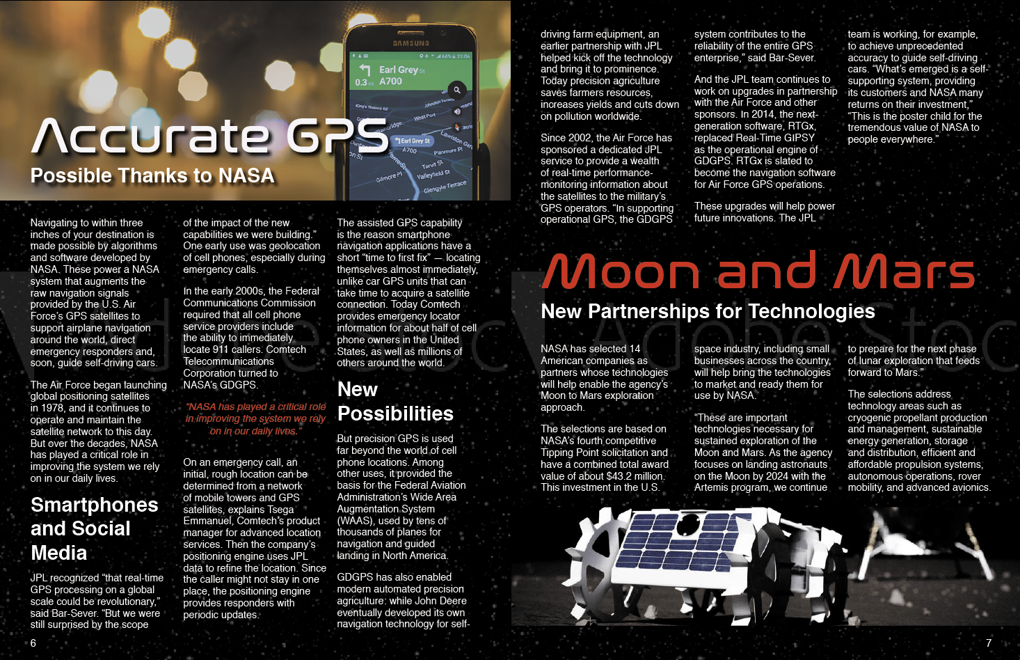 NASA Newsletter Spread