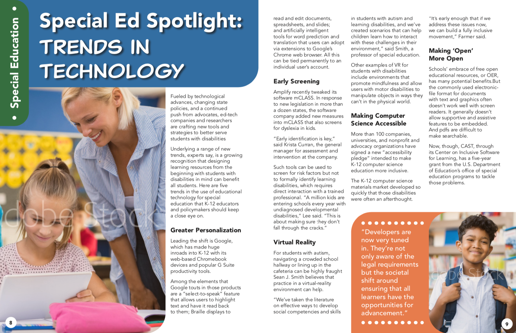 Classroom Magazine Spread