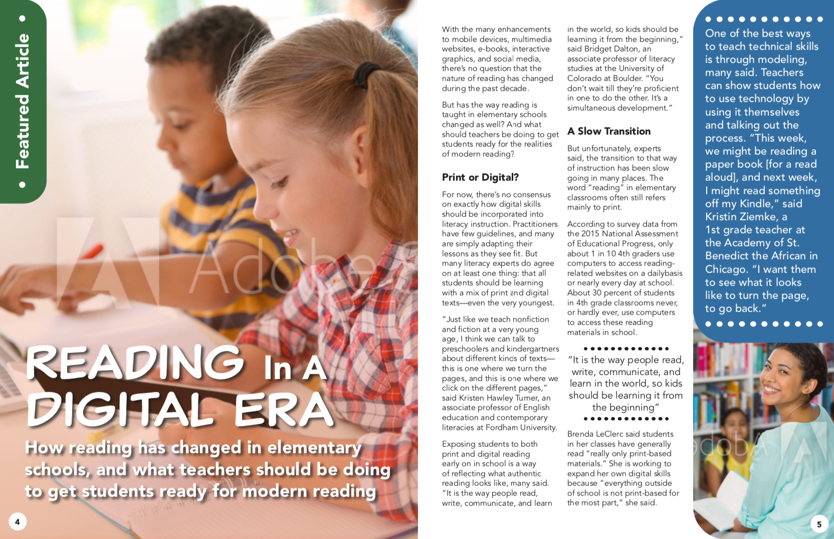 Classroom Magazine Spread