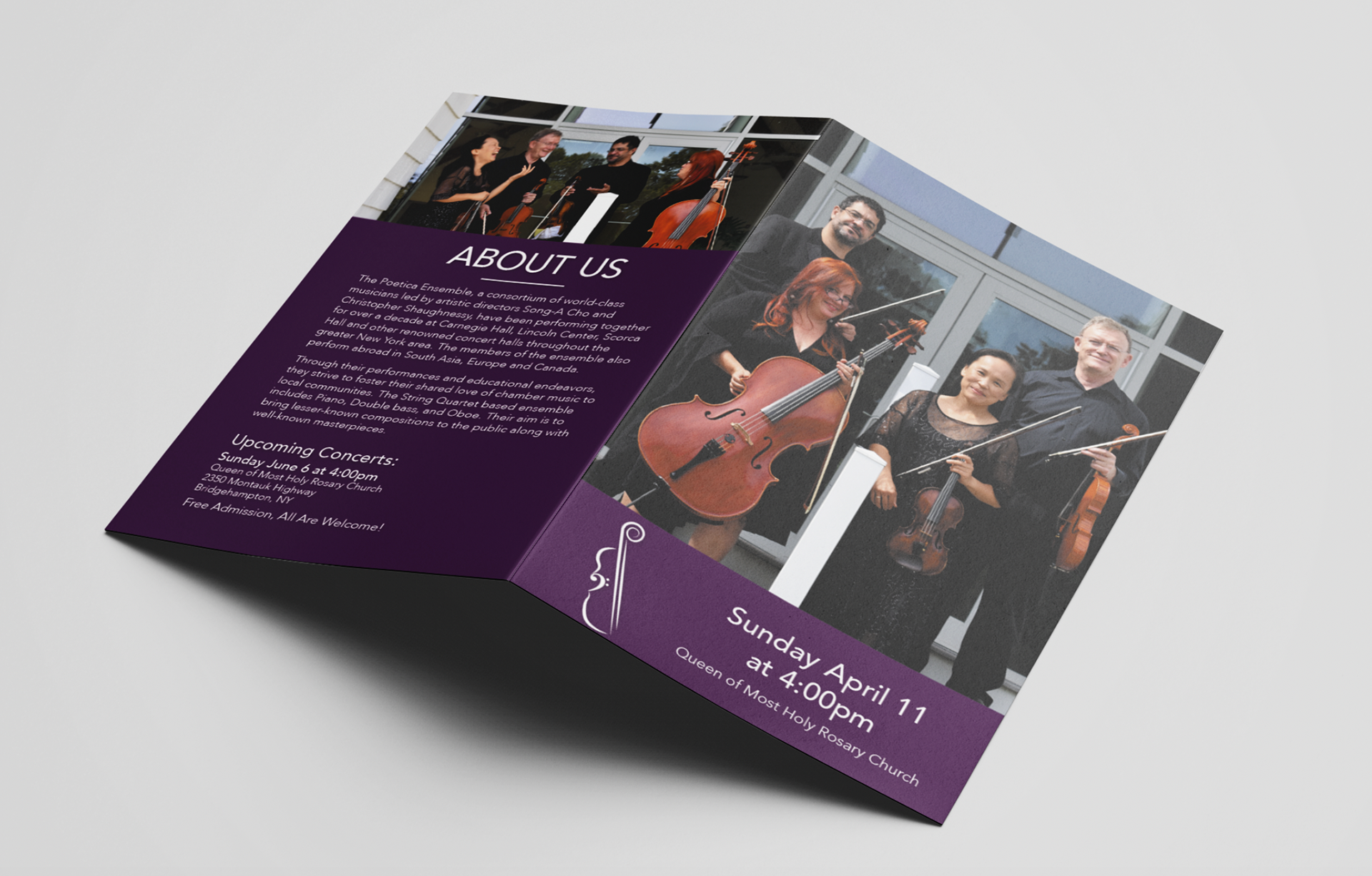 Poetica Ensemble Program Front and Back Covers
