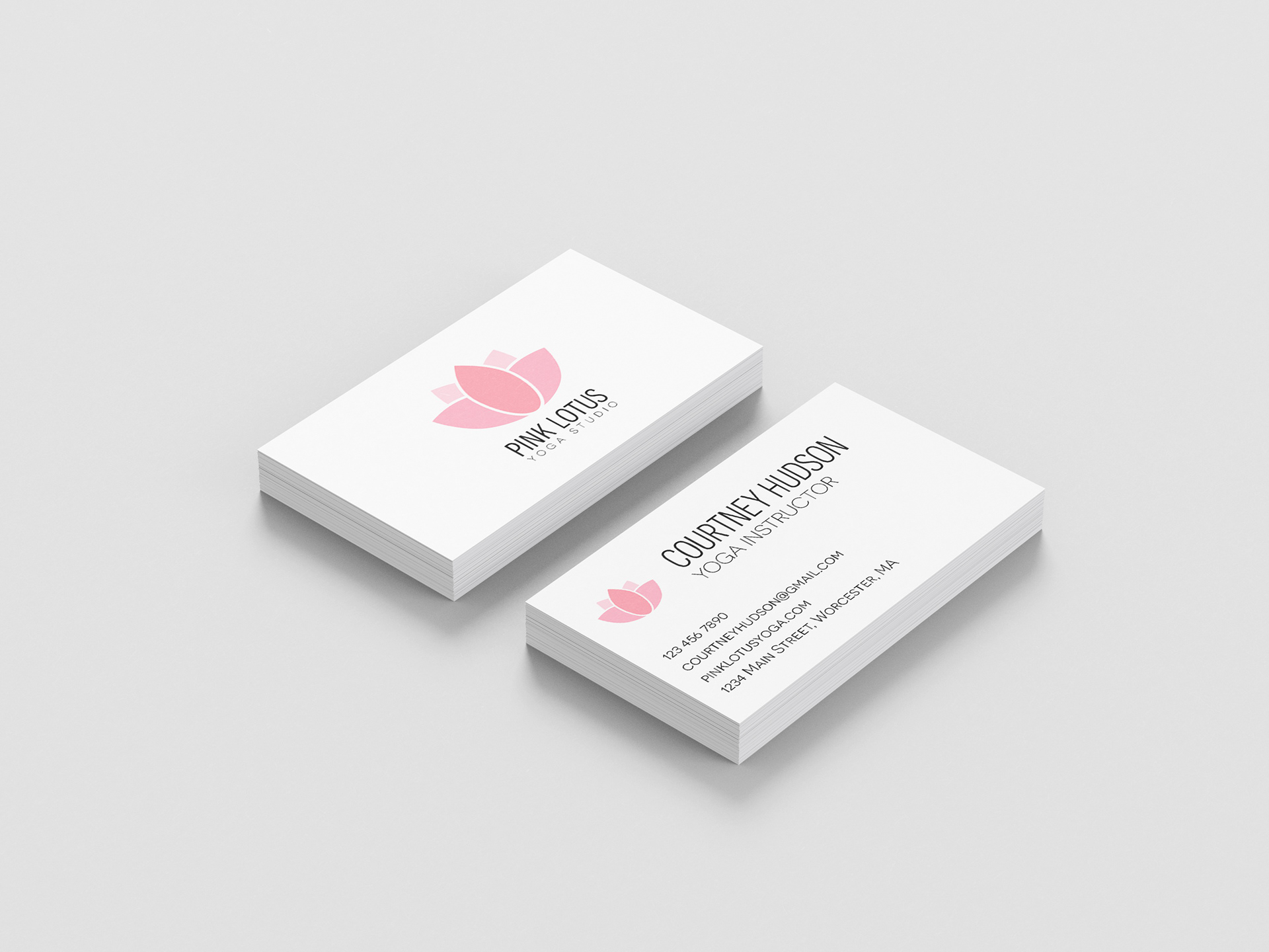 Yoga Studio Business Card Mockup