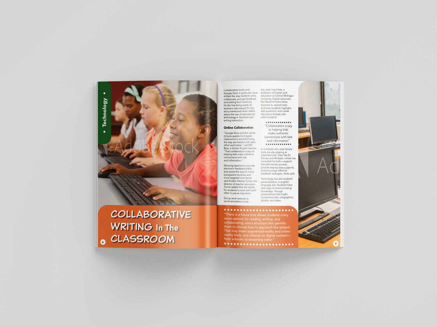 Classroom Magazine Spread
