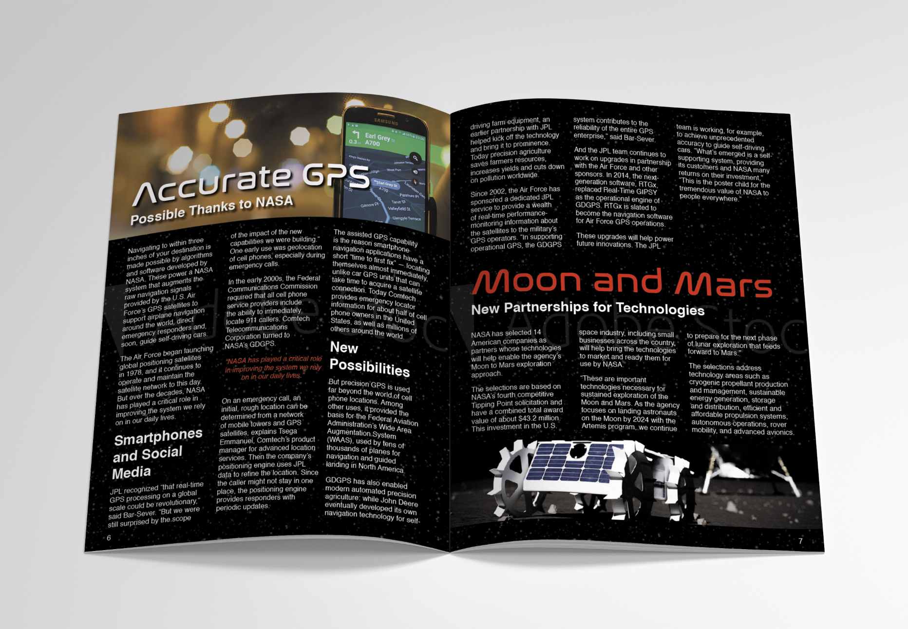 NASA Newsletter Spread