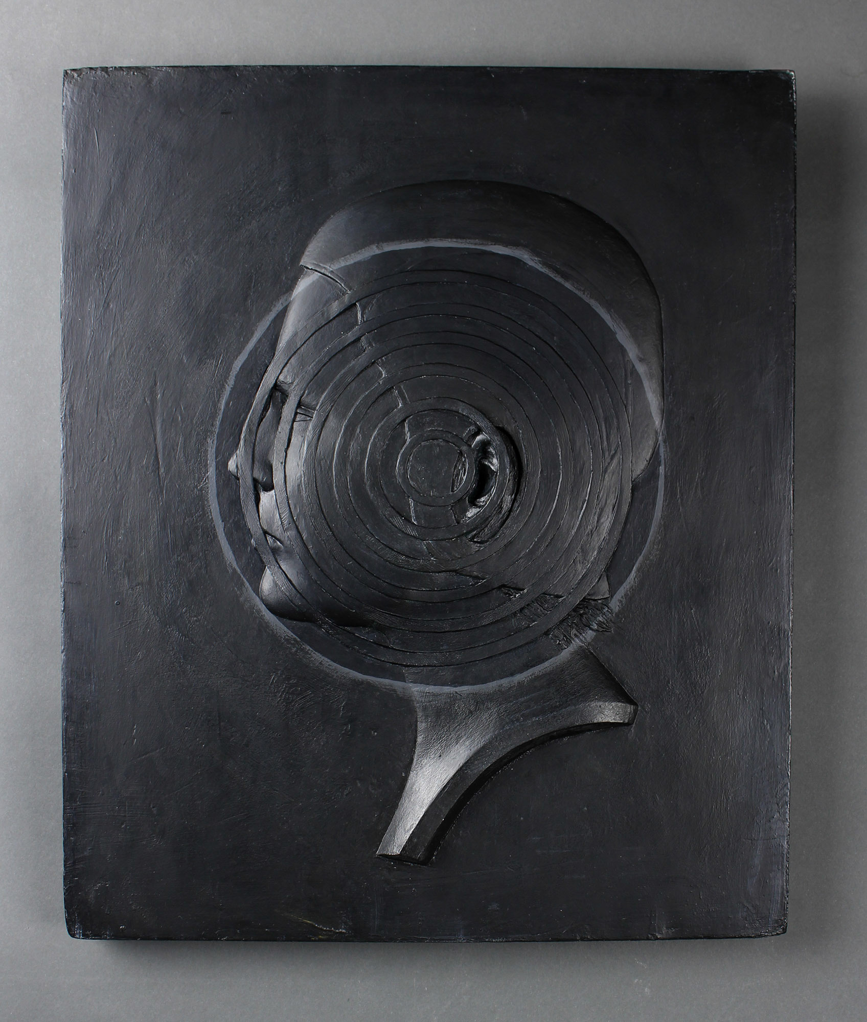 “A Diagram Of Recent Behavior”, 2019, plaster, paint, 14.5”w x 17.25”h x 1.5”d