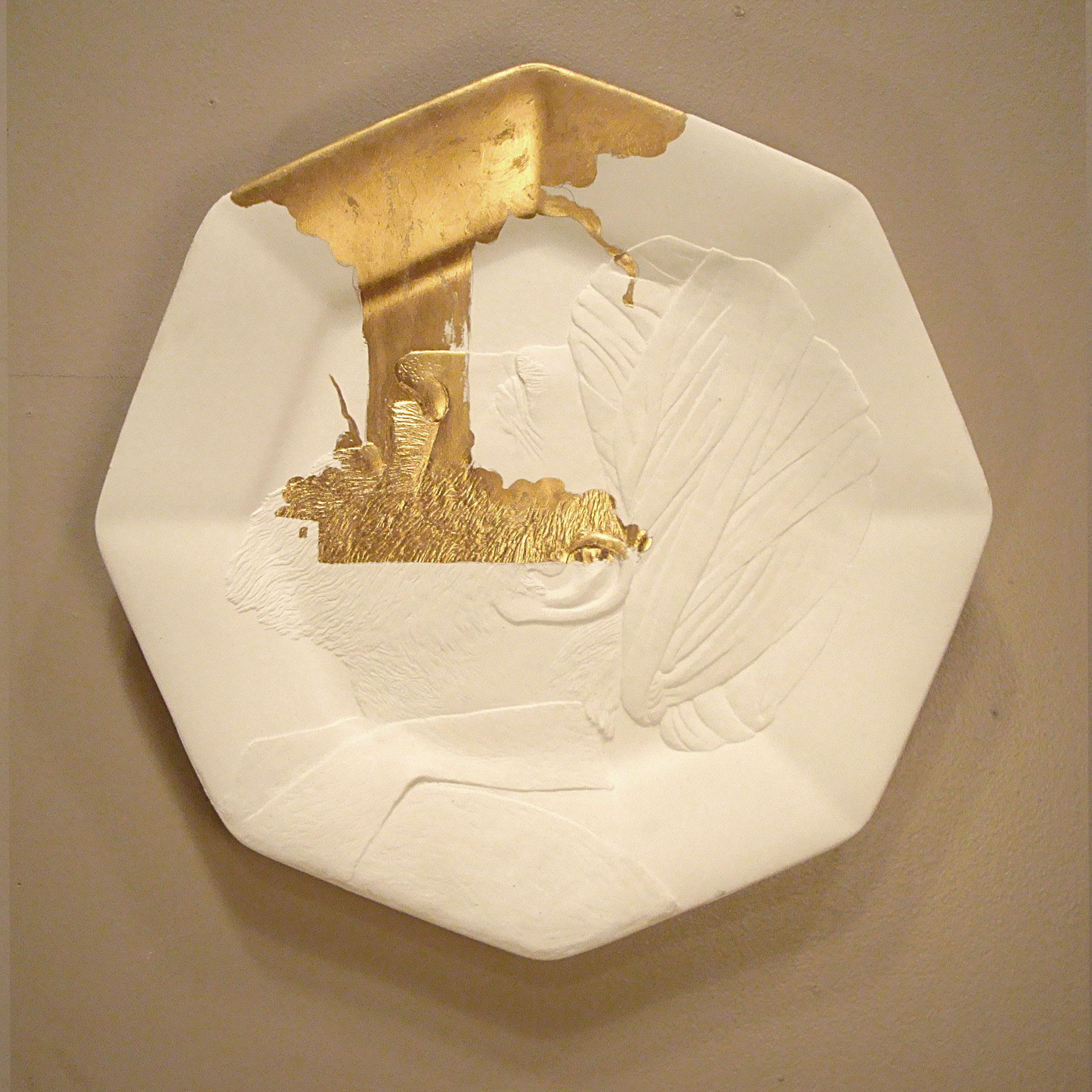 “From On High #6 2013, Plaster, enamel, 11" diameter