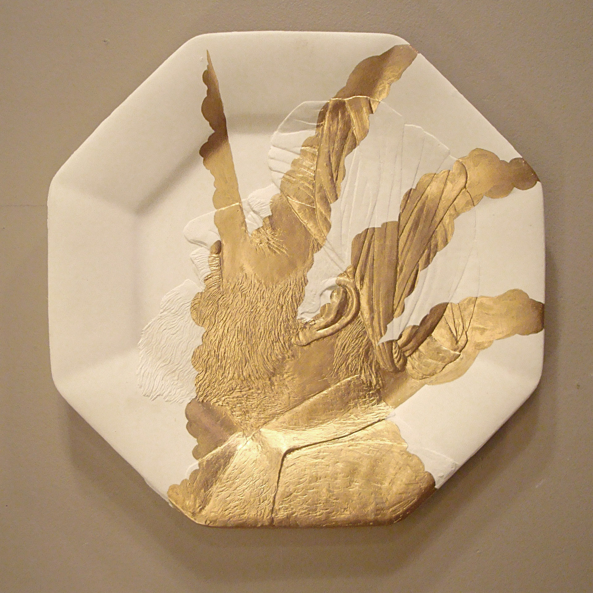 “From On High #3”, 2013, Plaster, enamel, 11" diameter