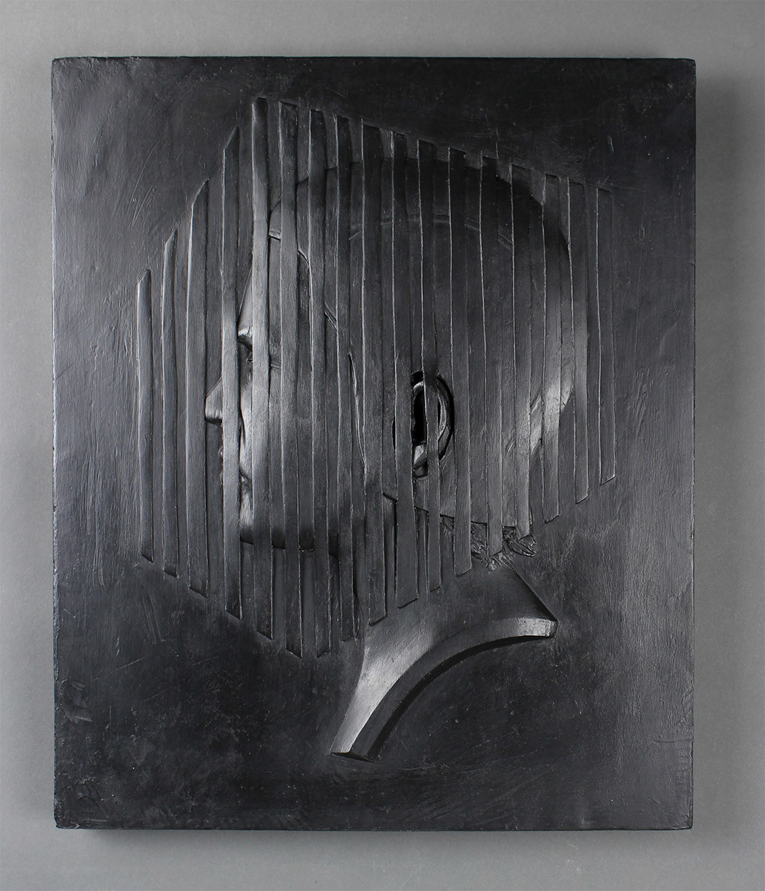 “An Irregular Plot”, 2019, plaster, paint, 13.75”w x 17.25”h x 1.5”d