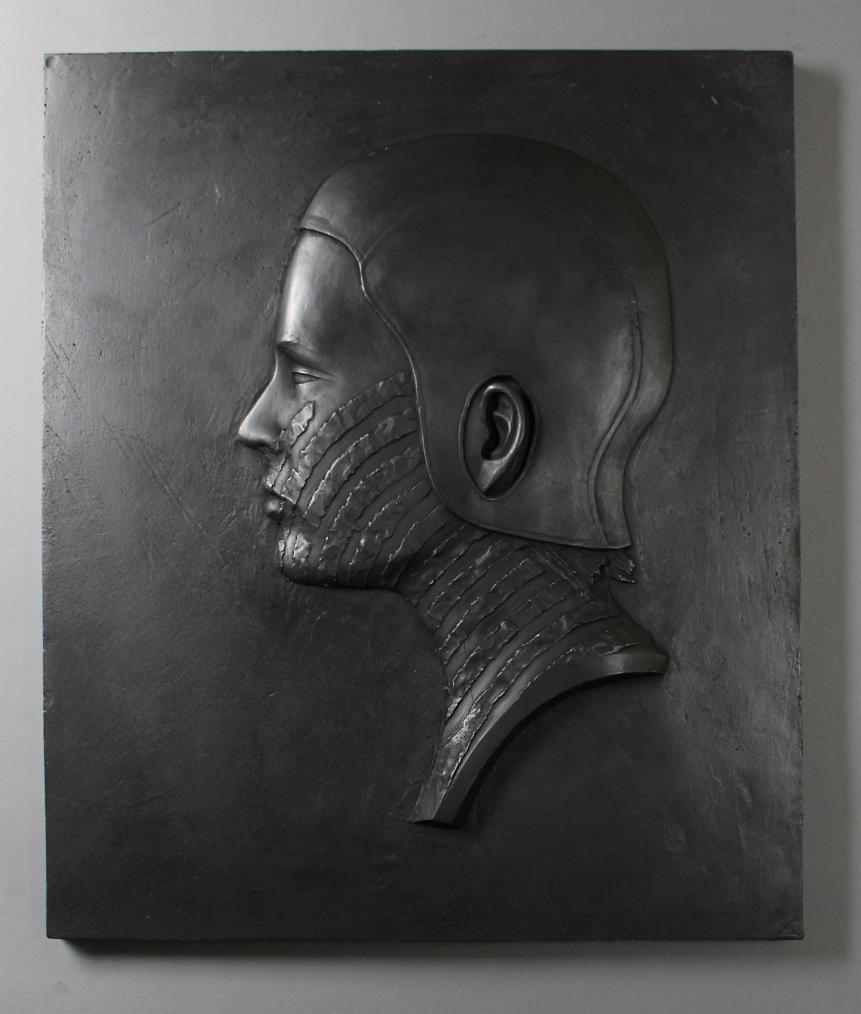 “Don’t Think Of Them As Scars”, 2021, Plaster, graphite, 14.5”w x 17.25”h x 1.5"d