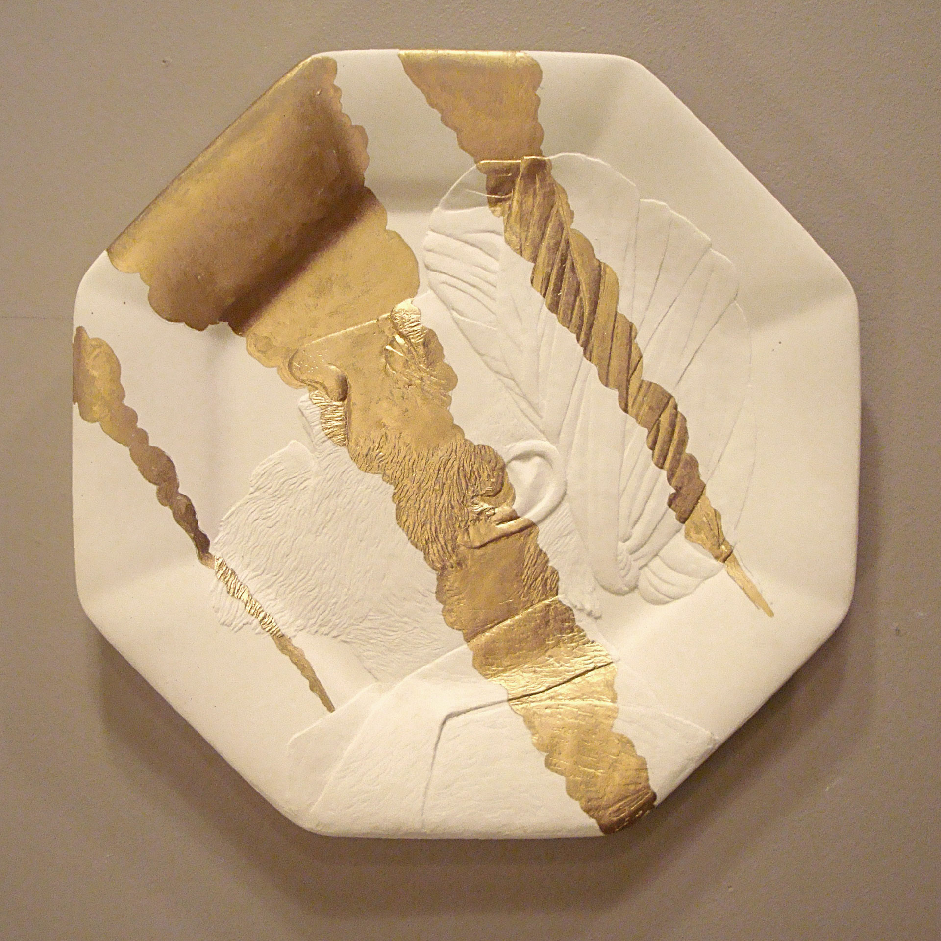“From On High #1”, 2013, Plaster, enamel, 11" diameter