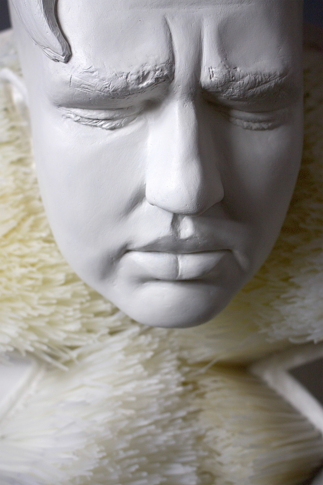 “Anemone”, 2017, Fiberglass reinforced plaster, zip ties, paint, 9.75”w 22.5”h x 11.5”d 