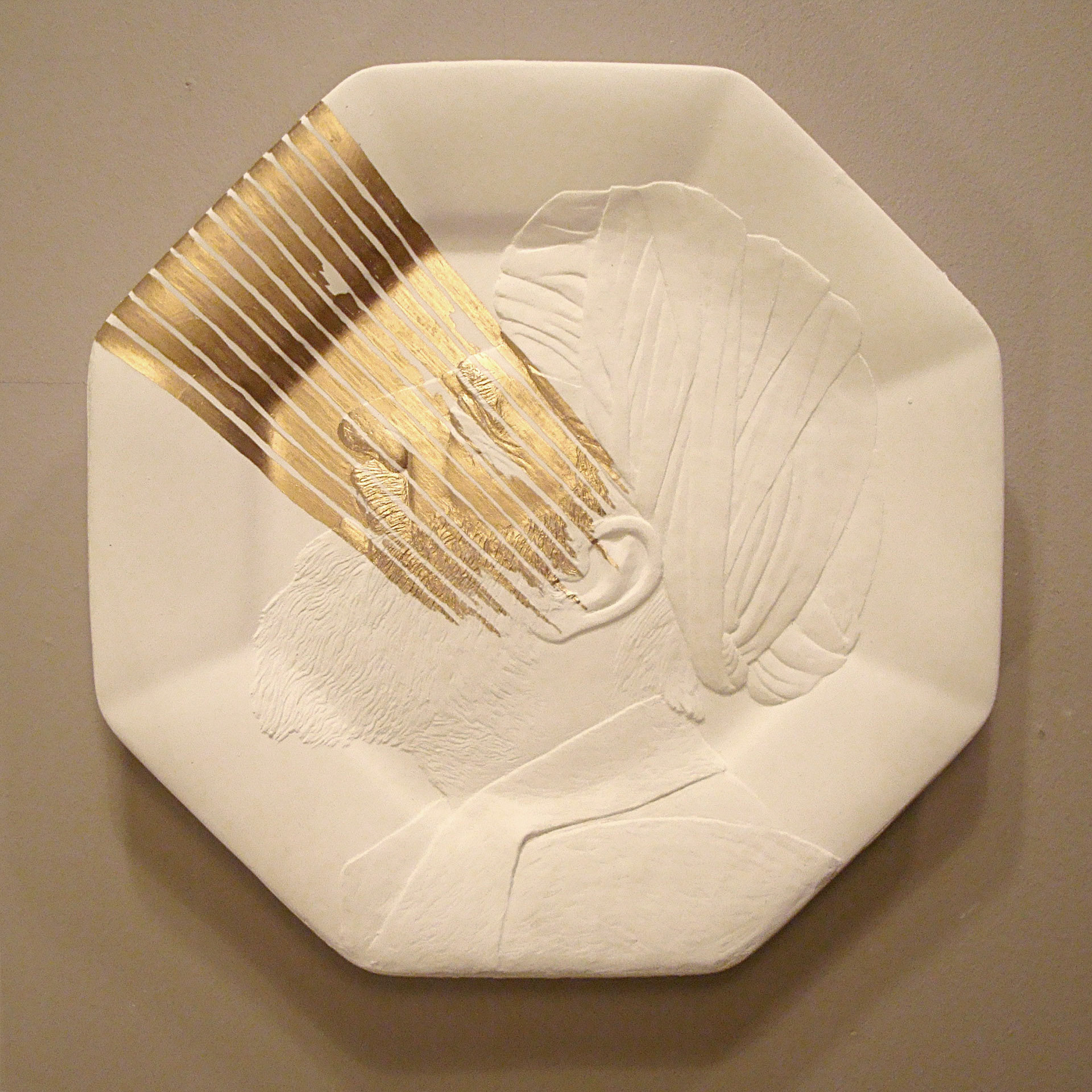 “From On High #7”, 2013, Plaster, enamel, 11" diameter