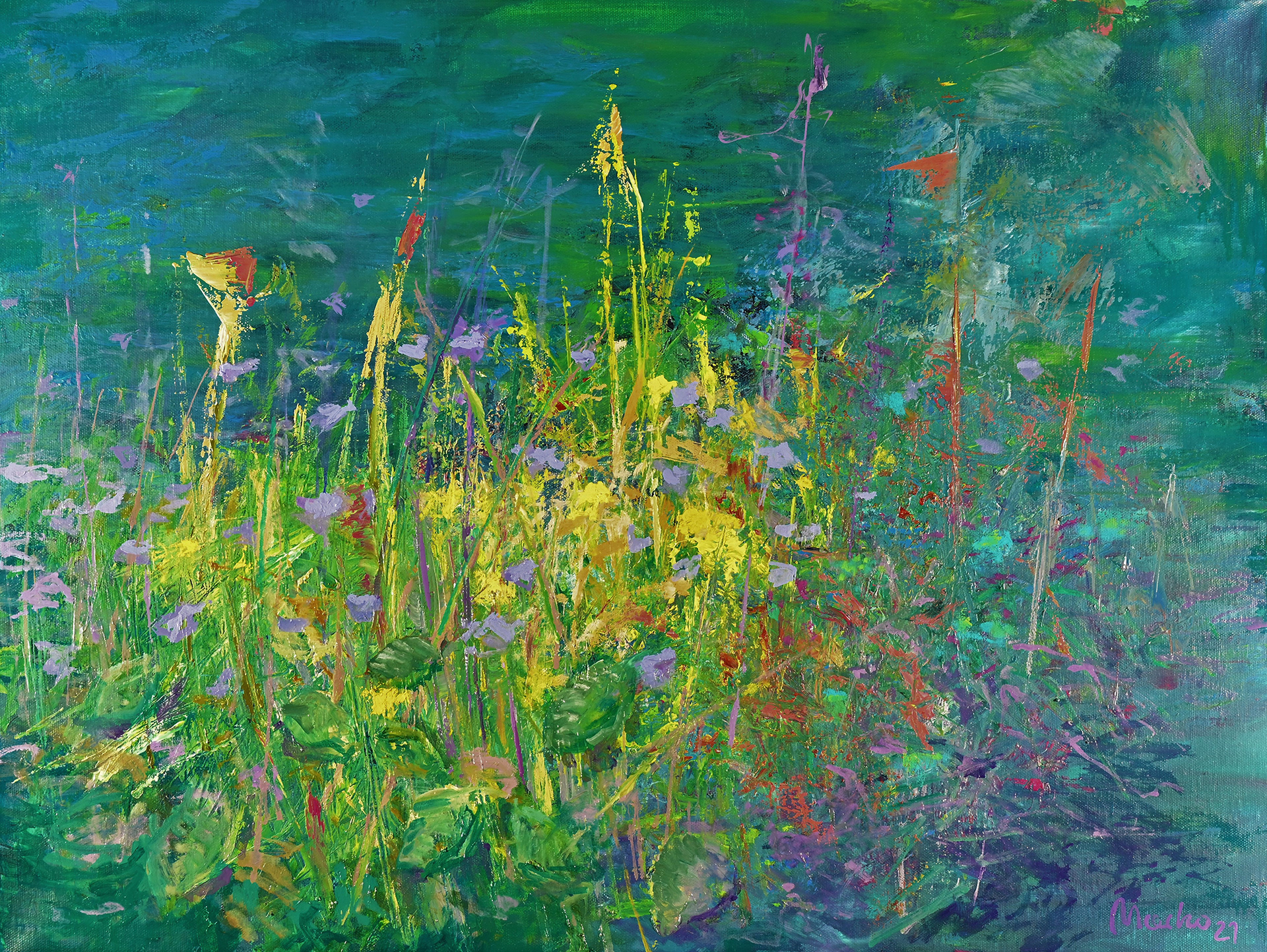 Sommerblumenreigen (Öl, 60x80), 2021