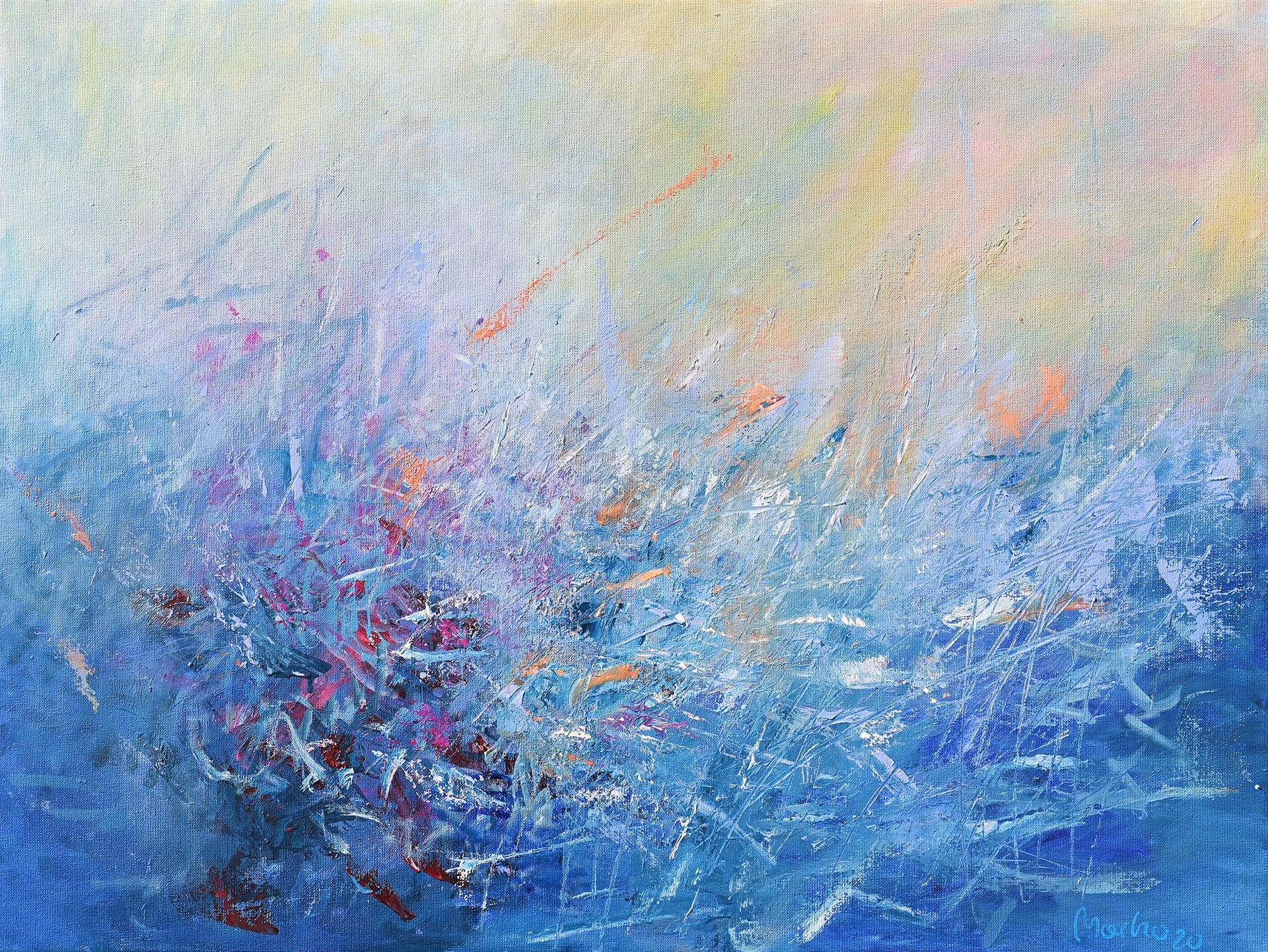 Raues Wasser (Öl, 60x80), 2020