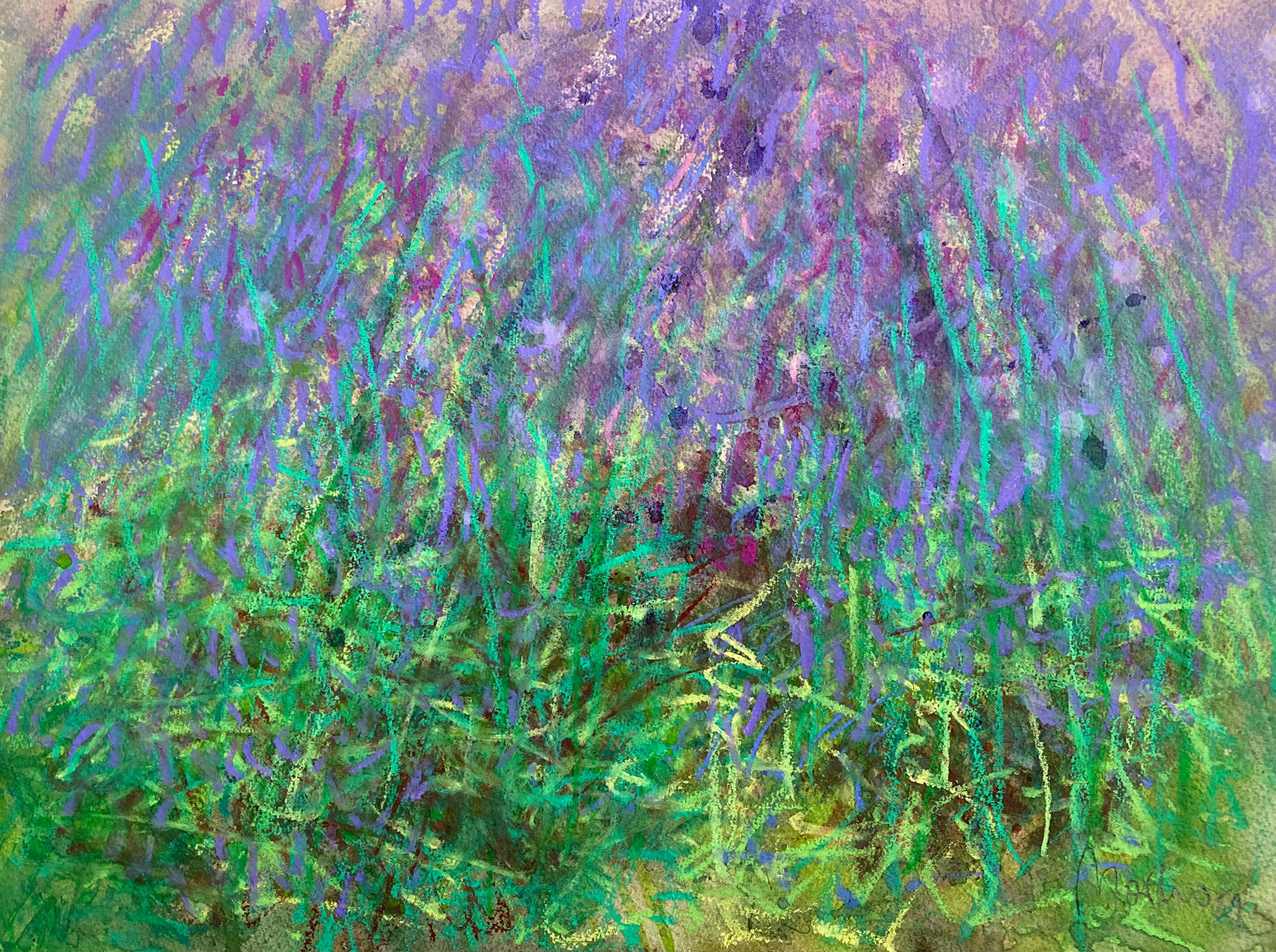 Lavendel (Aquarell und Kreide, 29x38), 2021
