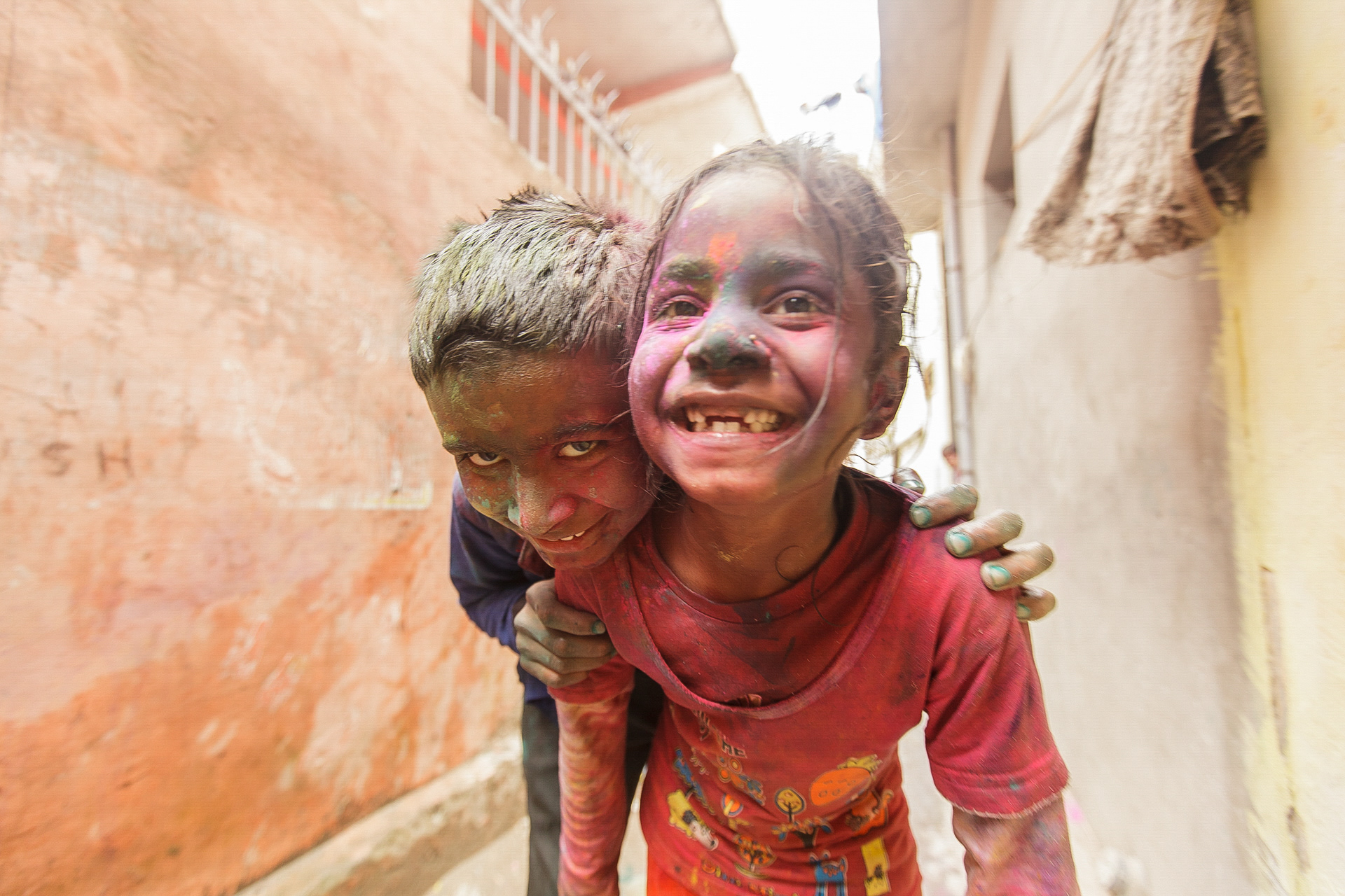 Brothers in smile, Varanasi, India
