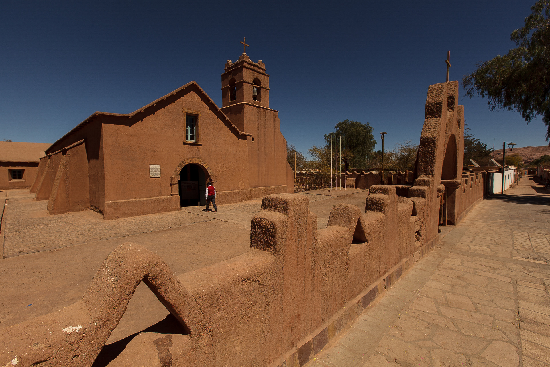 A igreja de San Pedro de Atacama, Chile