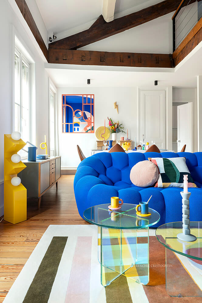 Salon pop et coloré