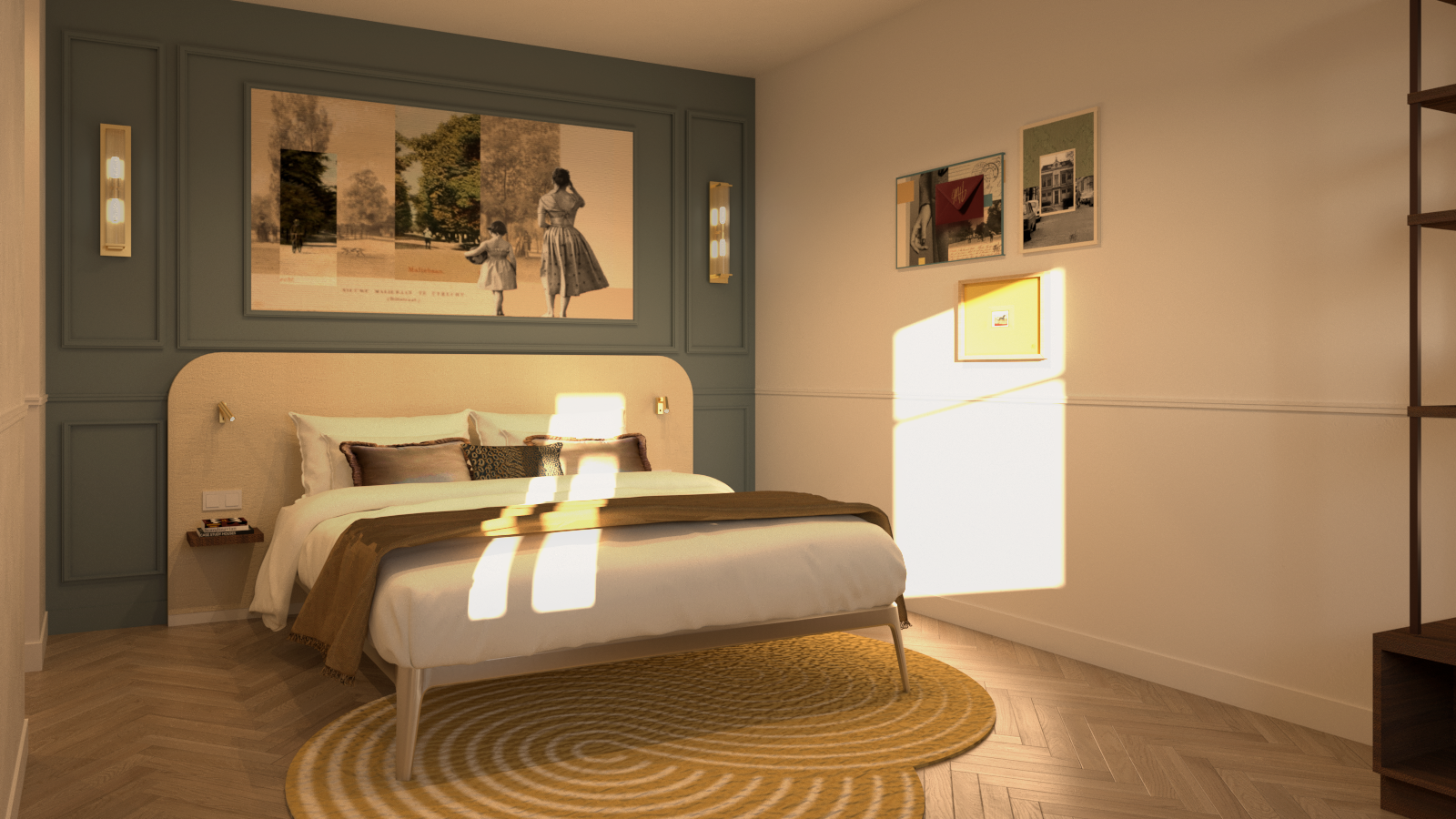 Malie House visuals hotelkamer: © Irene Linders x Leonie Hahn 2025 / Render: De Project Groep