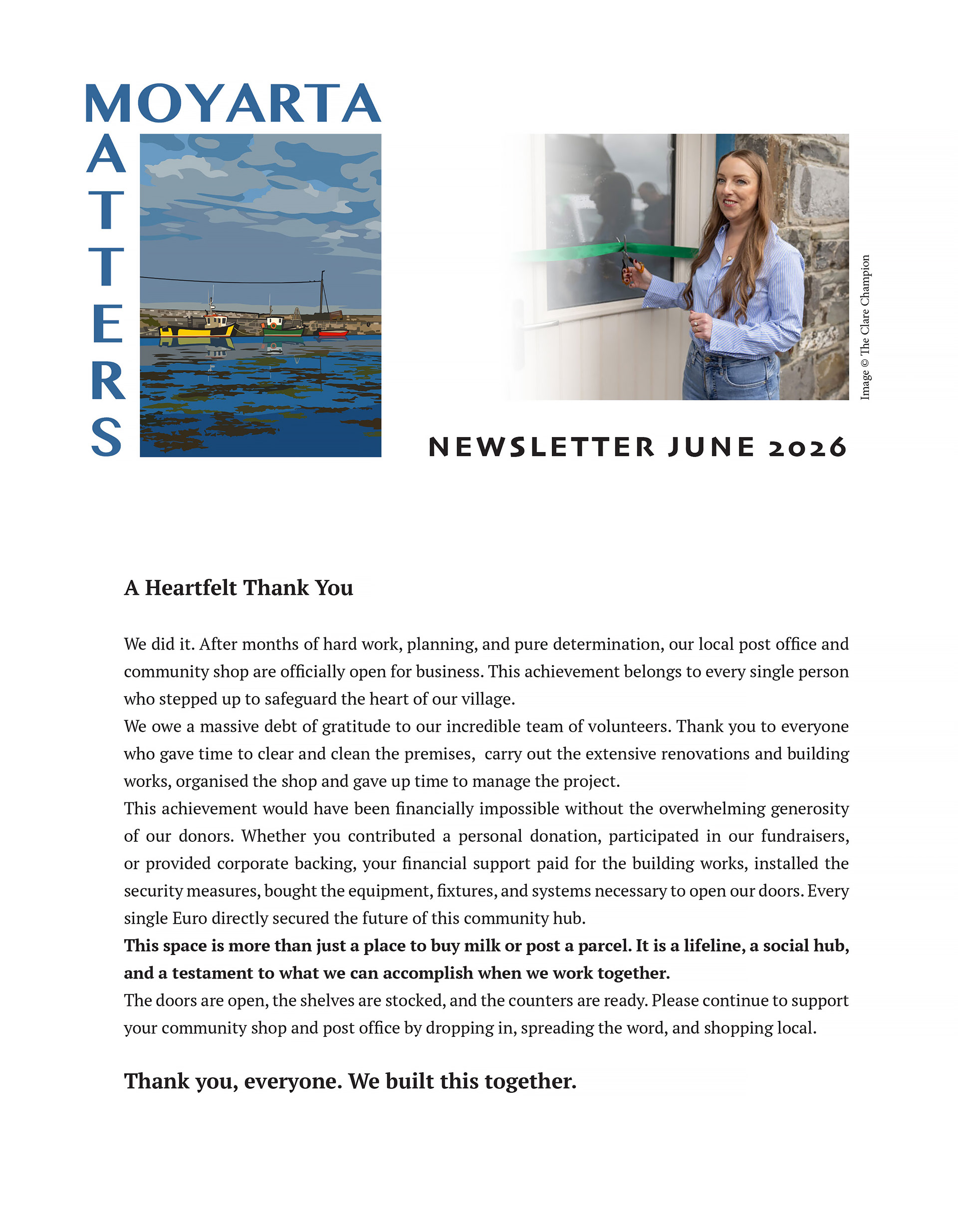 Moyarta Matters newsletter