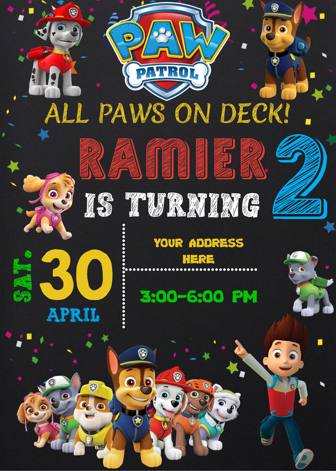 PAW PATROL INVITE