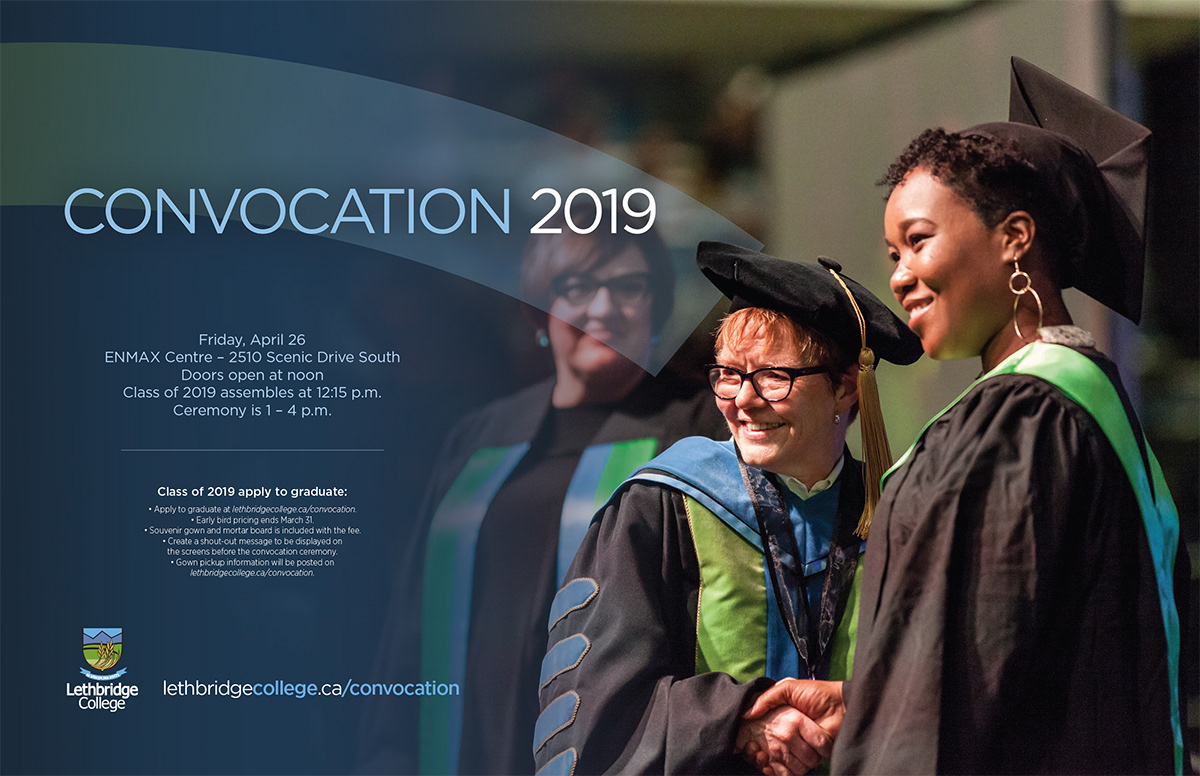 Poster photography and design for Lethbridge College.