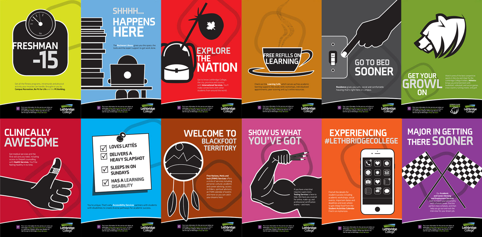 Services poster illustration and design for Lethbridge College.