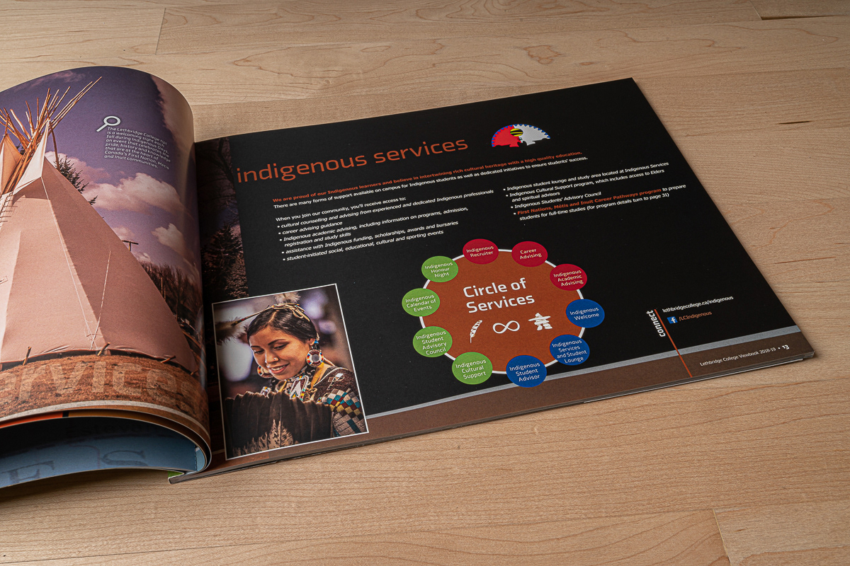 Viewbook photography, layout and design for Lethbridge College.