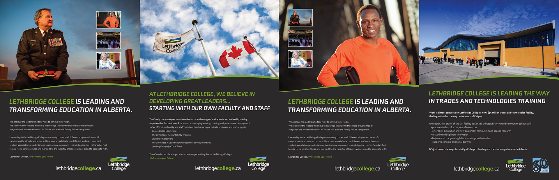 Advertisement photography and design for Lethbridge College.