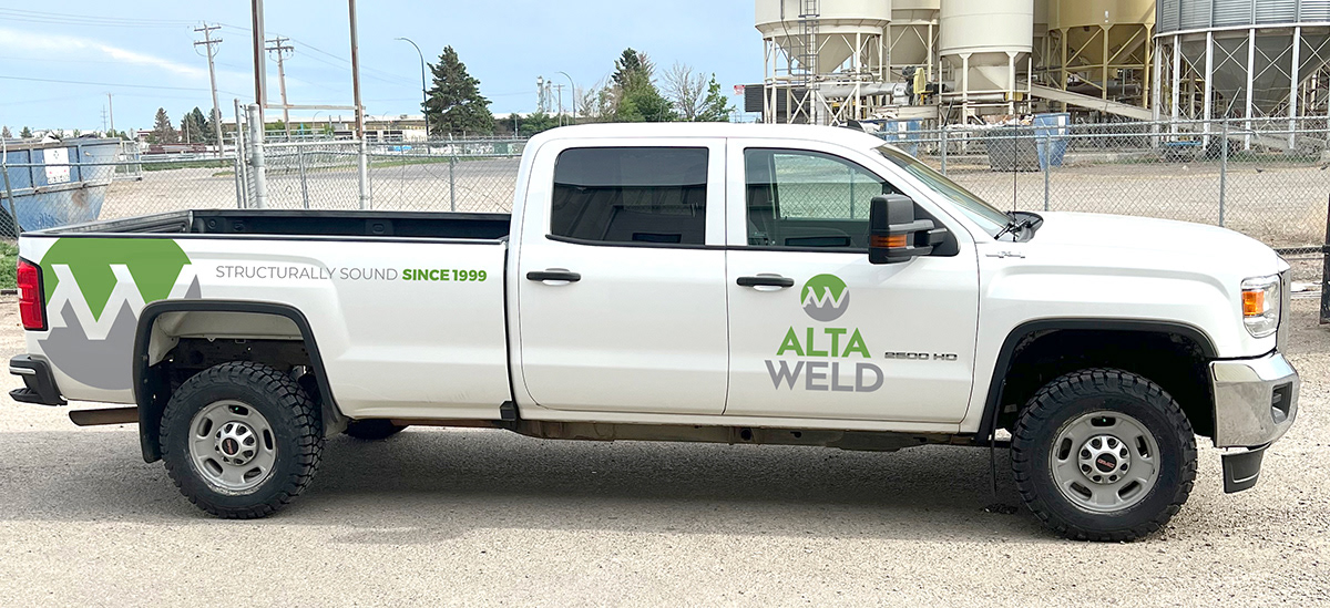 Rebrand and truck wrap design for Altaweld.