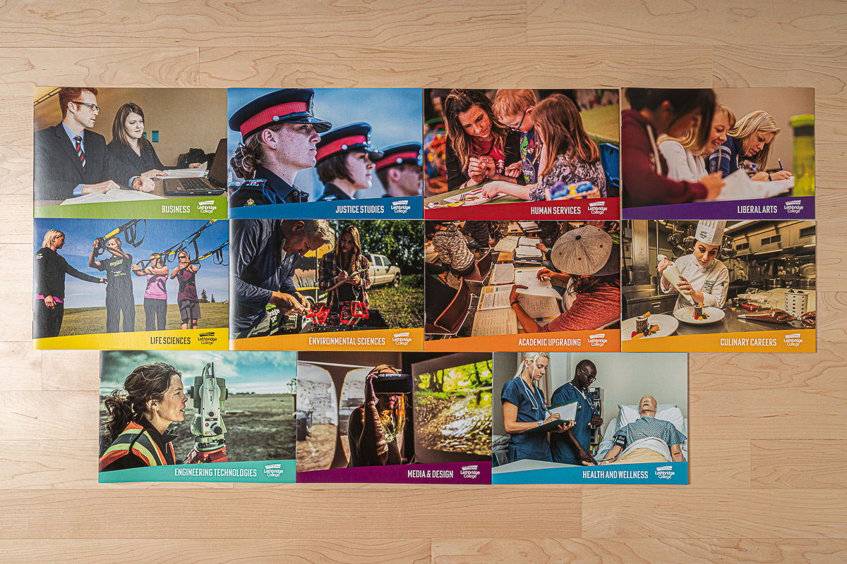 Program booklet photography and design for Lethbridge College.