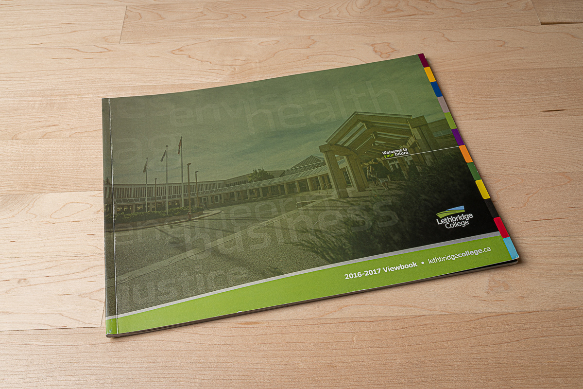 Viewbook photography, layout and design for Lethbridge College.