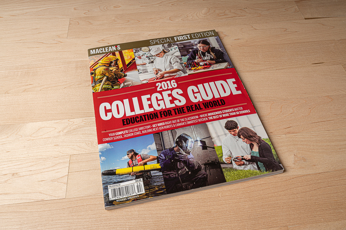 Image on the cover of Maclean's Colleges Guide.