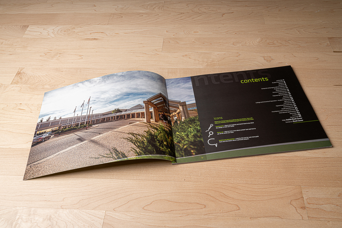 Viewbook photography, layout and design for Lethbridge College.