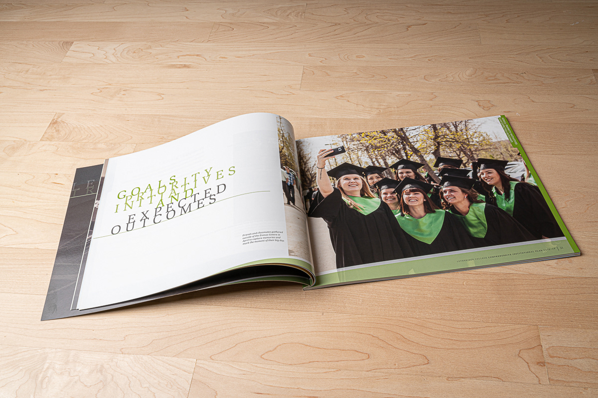 Institutional Plan photography, layout and design for Lethbridge College.