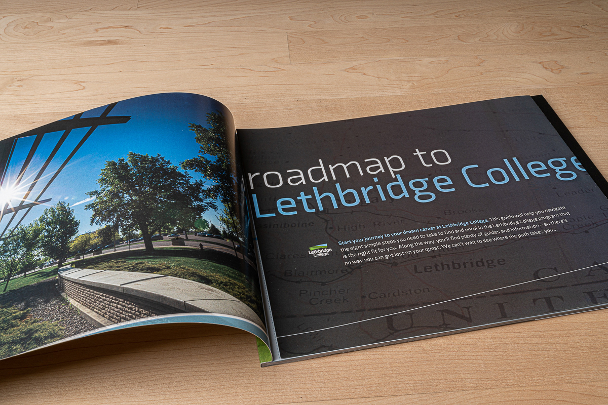 Viewbook photography, layout and design for Lethbridge College.