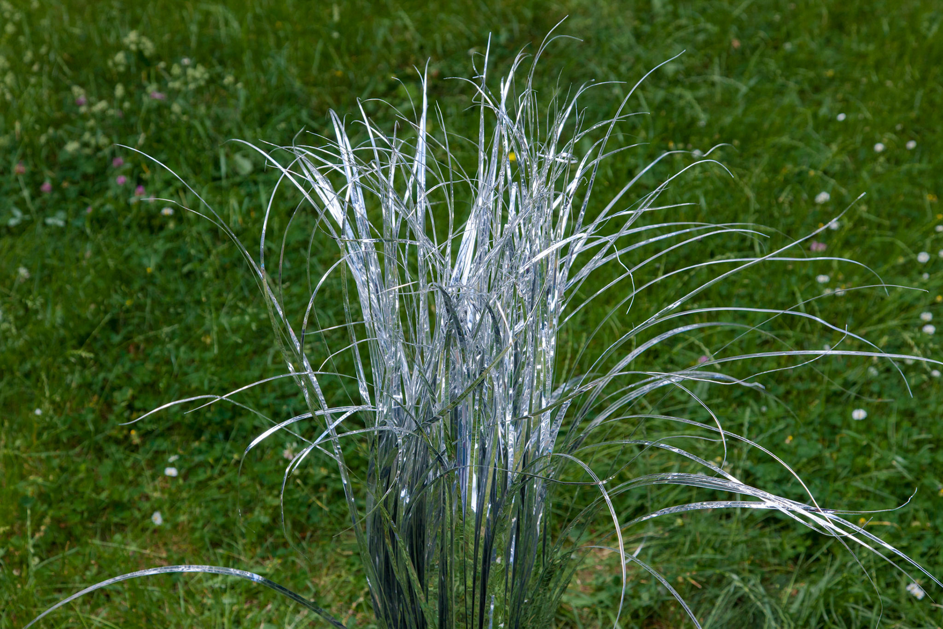 Title: The aluminum garden -structural studies of plants-  Material: Aluminium Foil Mirror polished surface 0.2mm Photo by Joanna Szproch