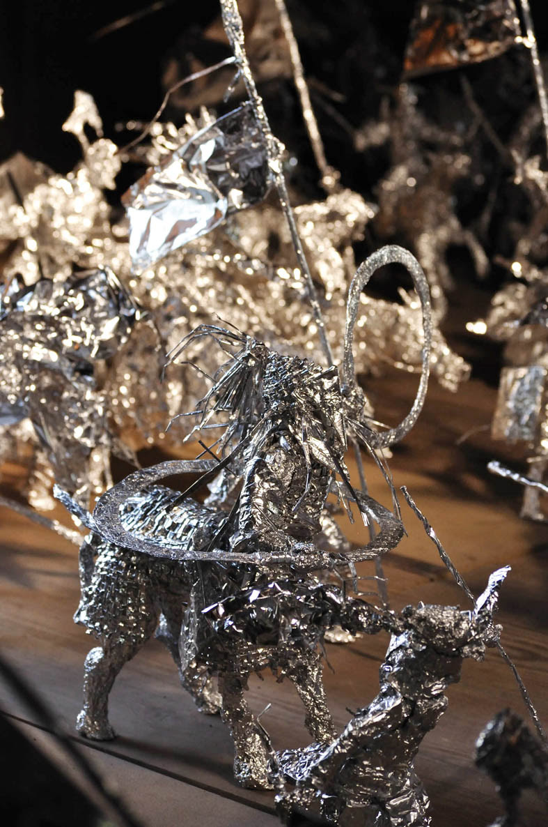 Title: The indignant #2 Year:2011, Material:Kitchen Aluminum foil